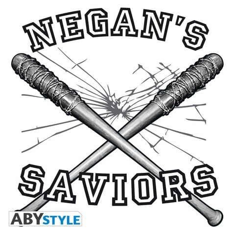 T- Shirt - The Walking Dead - Negan's Saviors - Homme -  Blanc  - Premium M